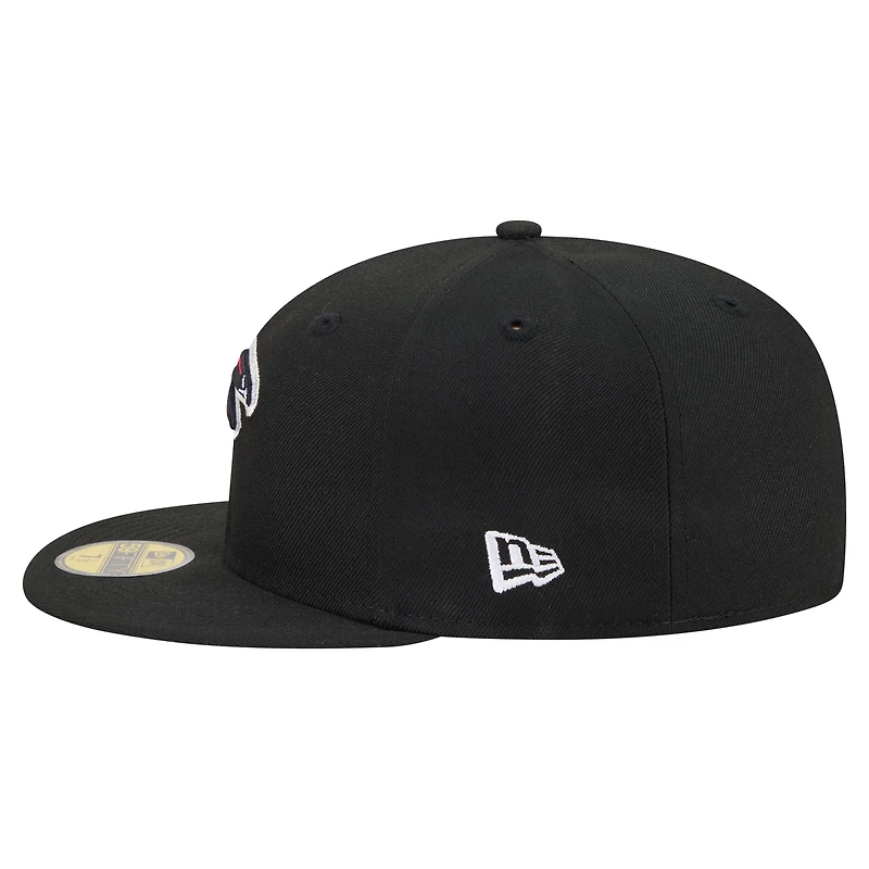 Casquette ajustée New Era Atlanta Falcons 59FIFTY noire pour homme