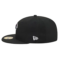 Casquette ajustée New Era Atlanta Falcons 59FIFTY noire pour homme