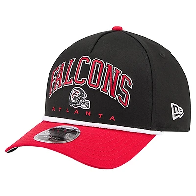 Casquette ajustable New Era noire Atlanta Falcons Arch 9FORTY A-Frame pour homme