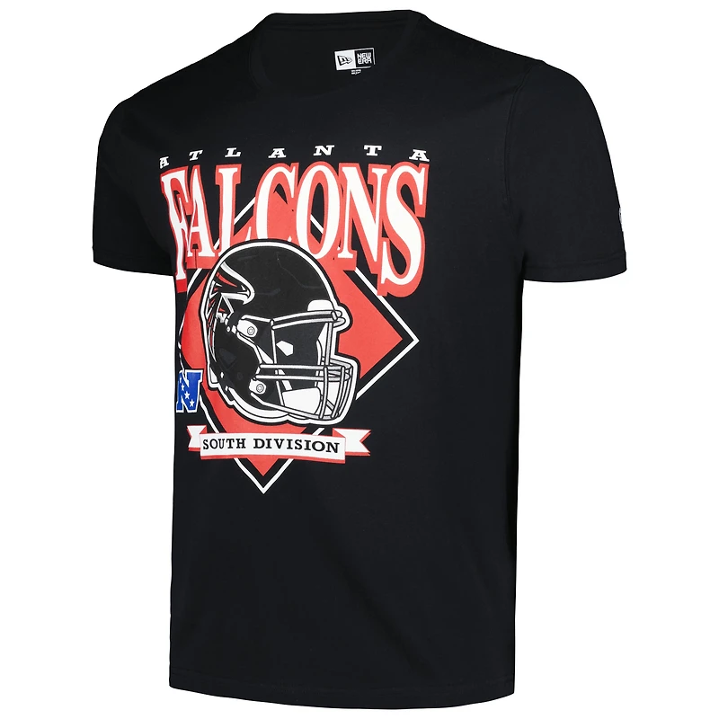 T-shirt noir avec casque Big & Tall des Atlanta Falcons New Era pour hommes