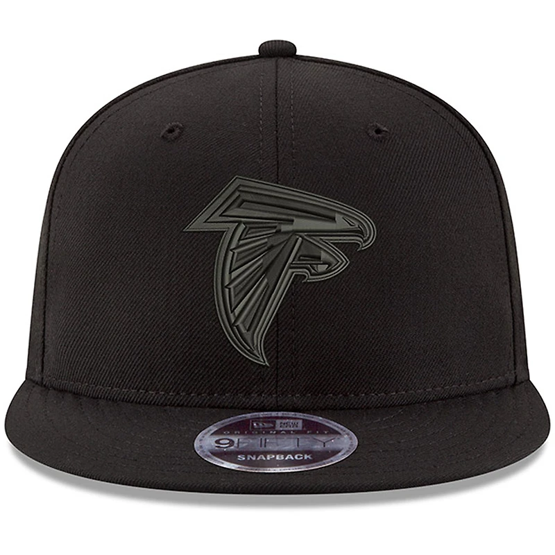 Casquette ajustable 9FIFTY pour homme des Atlanta Falcons de New Era, noir sur noir