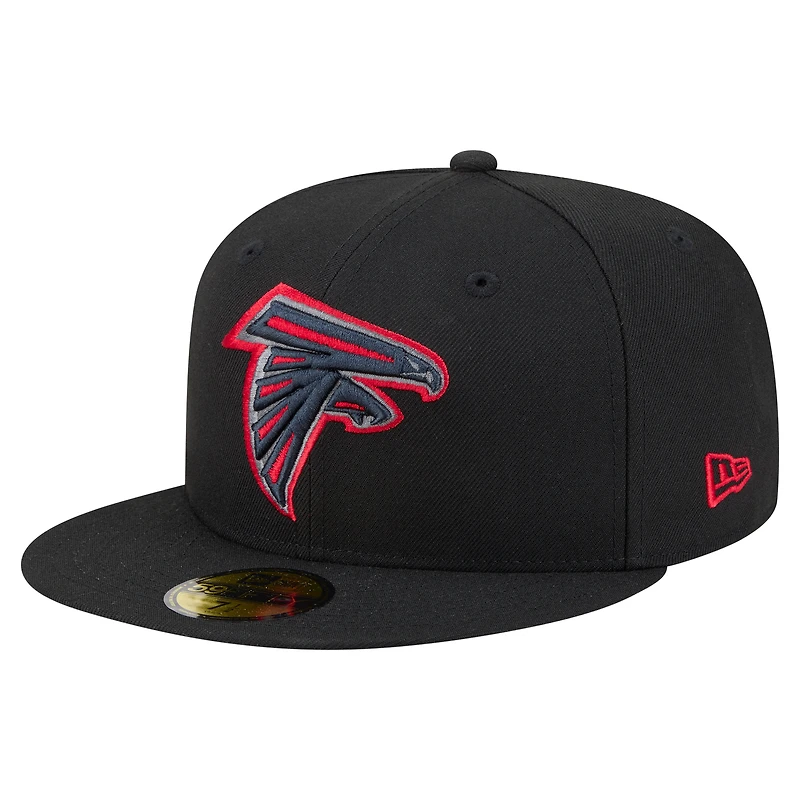 Men's New Era Black Atlanta Falcons Color Pop 59FIFTY Fitted Hat