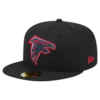 Men's New Era  Black Atlanta Falcons Color Pop 59FIFTY Fitted Hat