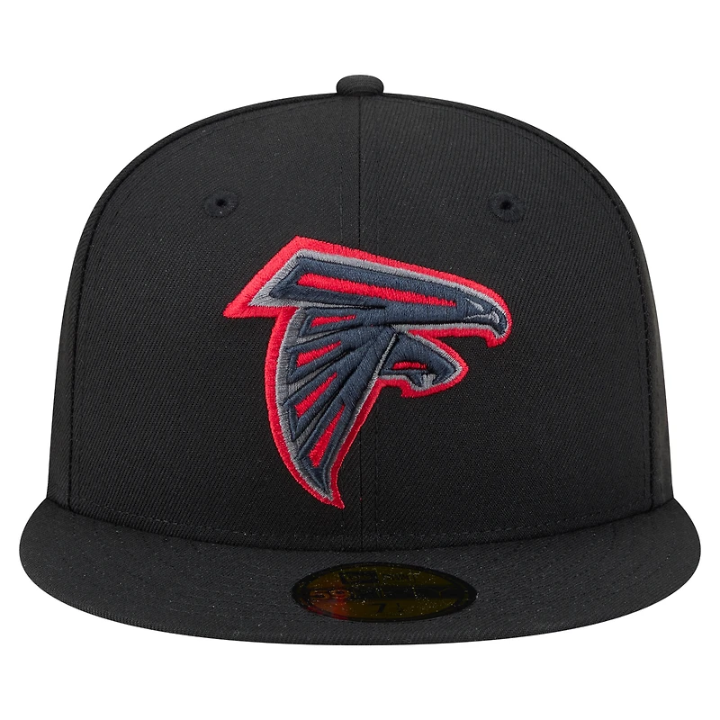 Men's New Era Black Atlanta Falcons Color Pop 59FIFTY Fitted Hat