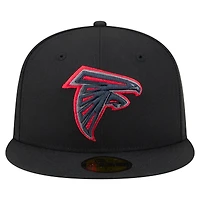 Men's New Era  Black Atlanta Falcons Color Pop 59FIFTY Fitted Hat