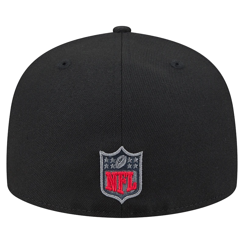 Men's New Era Black Atlanta Falcons Color Pop 59FIFTY Fitted Hat