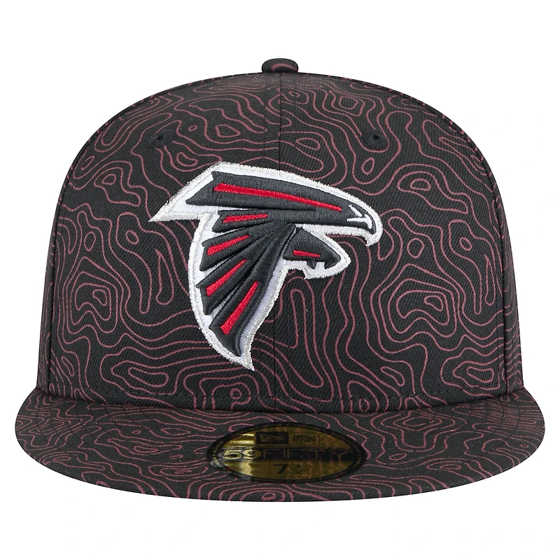Casquette ajustée Geo 59FIFTY Atlanta Falcons noire New Era pour homme