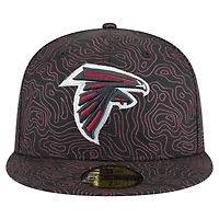 Casquette ajustée Geo 59FIFTY Atlanta Falcons noire New Era pour homme