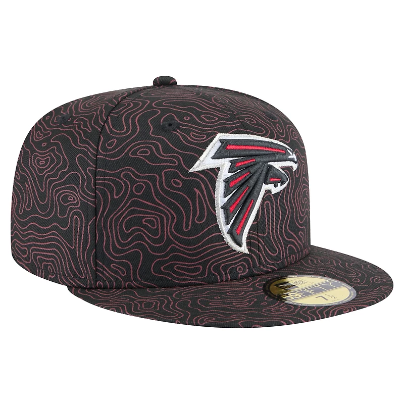 Casquette ajustée Geo 59FIFTY Atlanta Falcons noire New Era pour homme