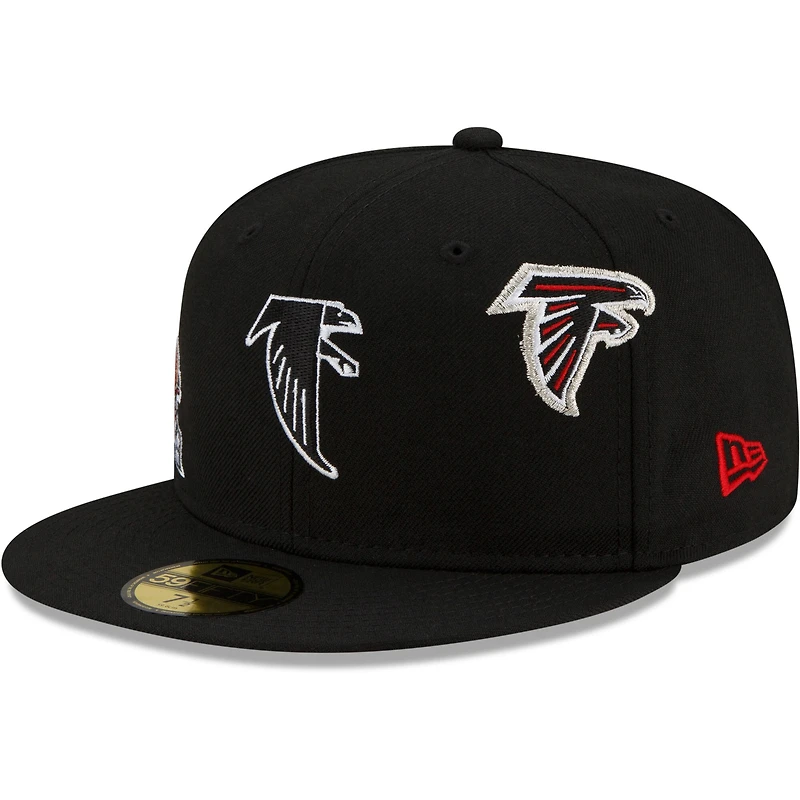Men's New Era Black Atlanta Falcons Just Don 59FIFTY Fitted Hat
