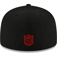 Men's New Era Black Atlanta Falcons Just Don 59FIFTY Fitted Hat