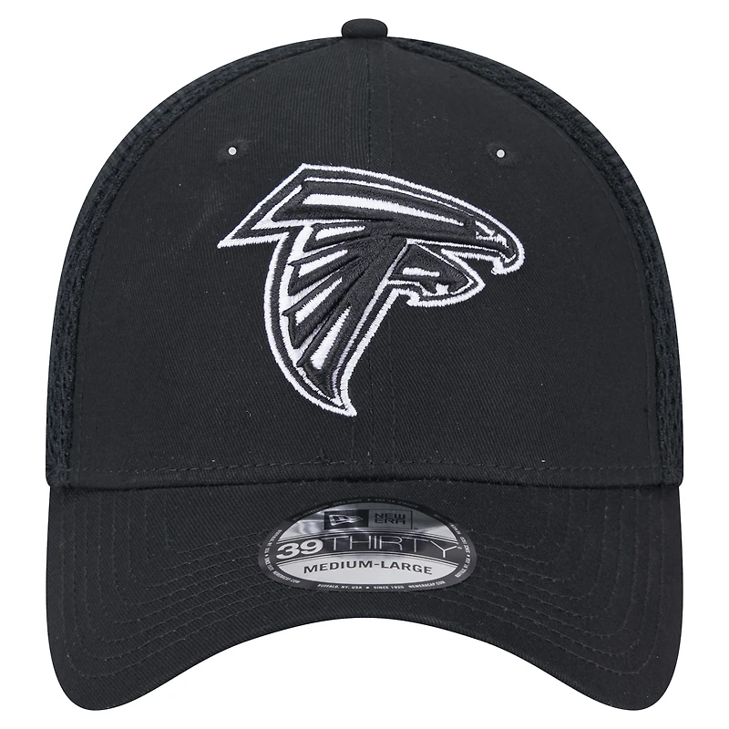 Men's New Era Black Atlanta Falcons Main Neo 39THIRTY Flex Hat