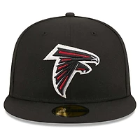 Men's New Era Black Atlanta Falcons  Main Patch 59FIFTY Fitted Hat