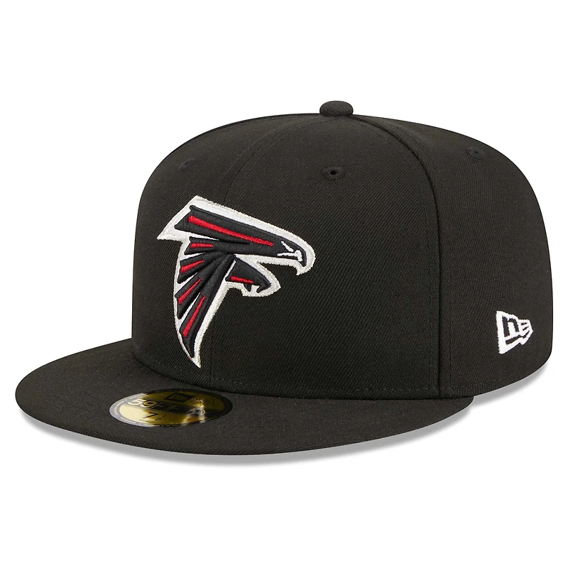 Men's New Era Black Atlanta Falcons  Main Patch 59FIFTY Fitted Hat