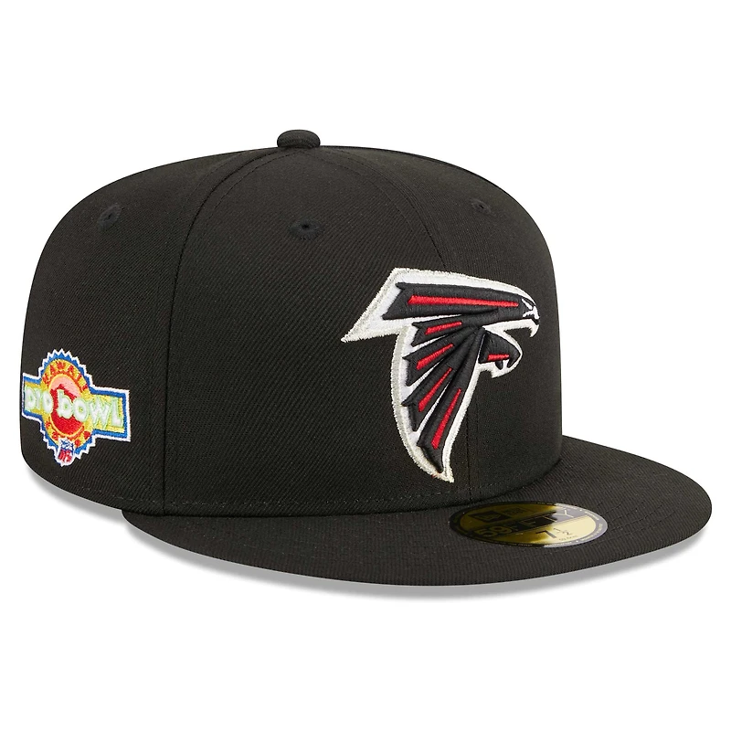 Casquette ajustée 59FIFTY pour hommes des Atlanta Falcons Main Patch New Era noire
