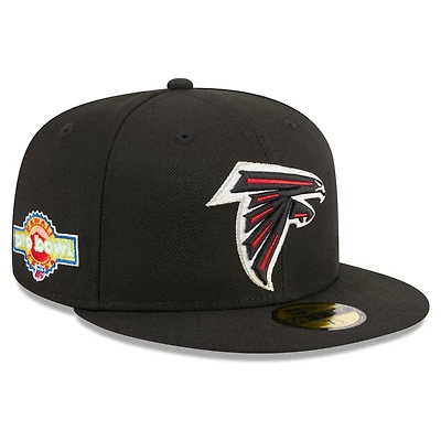 Casquette ajustée 59FIFTY pour hommes des Atlanta Falcons Main Patch New Era noire