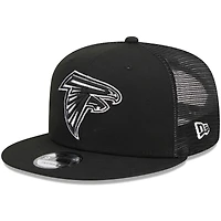Casquette Snapback 9FIFTY Main Trucker des Atlanta Falcons New Era noire pour homme