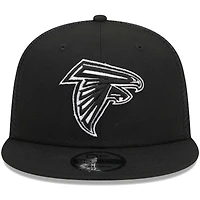 Casquette Snapback 9FIFTY Main Trucker des Atlanta Falcons New Era noire pour homme