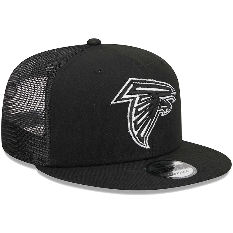 Casquette Snapback 9FIFTY Main Trucker des Atlanta Falcons New Era noire pour homme