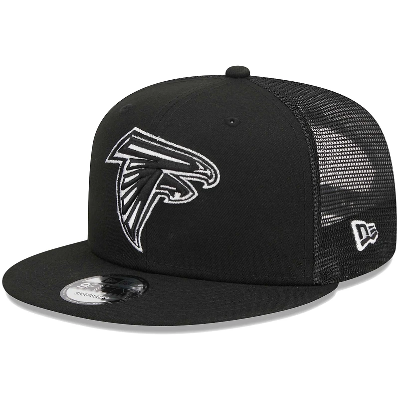 Casquette Snapback 9FIFTY Main Trucker des Atlanta Falcons New Era noire pour homme