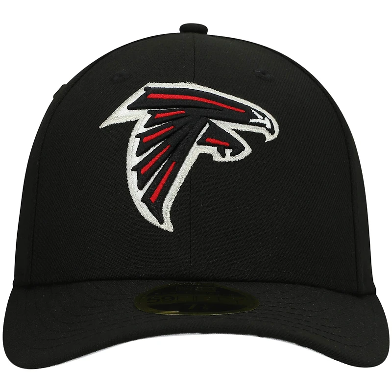 Men's New Era Black Atlanta Falcons Omaha Low Profile 59FIFTY Fitted Hat