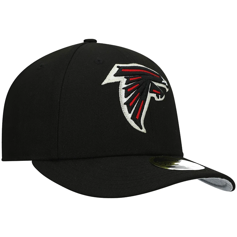Men's New Era Black Atlanta Falcons Omaha Low Profile 59FIFTY Fitted Hat