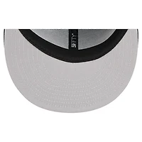 Casquette ajustée noire Atlanta Falcons Overlap Wordmark 59FIFTY pour homme de New Era