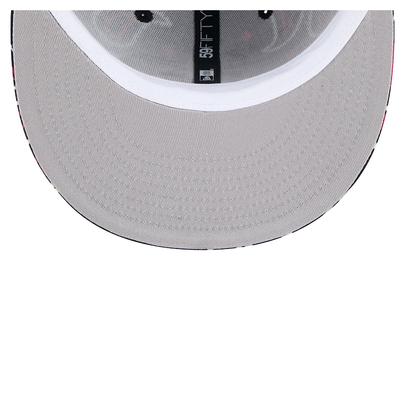 Casquette ajustée 59FIFTY noire à imprimé cachemire des Falcons d'Atlanta de New Era pour homme