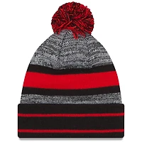 Men's New Era Black Atlanta Falcons Primary Logo - Cuffed Knit Hat with Pom
