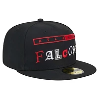 Casquette ajustée Ransom 59FIFTY Atlanta Falcons de New Era pour homme, noire
