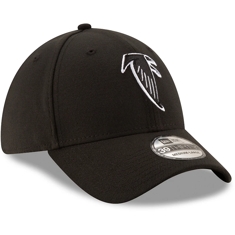 Men's New Era Black Atlanta Falcons Team Classic Throwback 39THIRTY Flex Hat