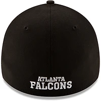 Men's New Era Black Atlanta Falcons Team Classic Throwback 39THIRTY Flex Hat