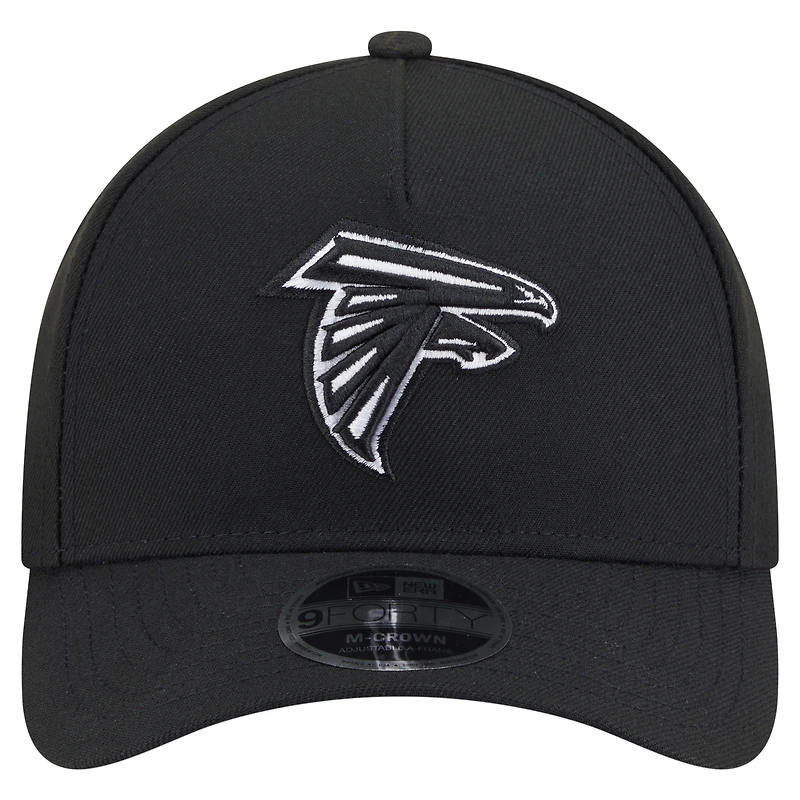 Men's New Era  Black Atlanta Falcons Team Collection 9FORTY M-Crown A-Frame Adjustable Hat