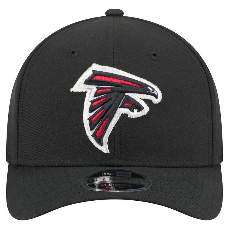 Casquette ajustable 9FORTY M-Crown noire New Era pour homme, collection Team Falcons des Atlanta