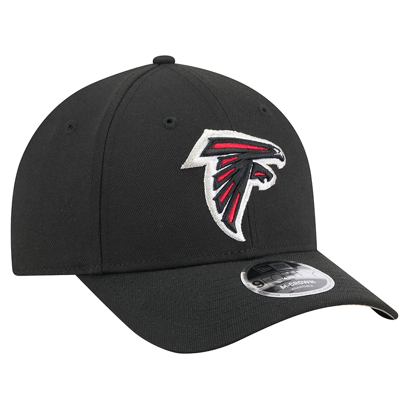 Casquette ajustable 9FORTY M-Crown noire New Era pour homme, collection Team Falcons des Atlanta