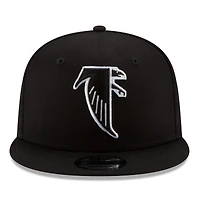 Casquette ajustable Snapback Atlanta Falcons Throwback 9FIFTY New Era pour homme, noire