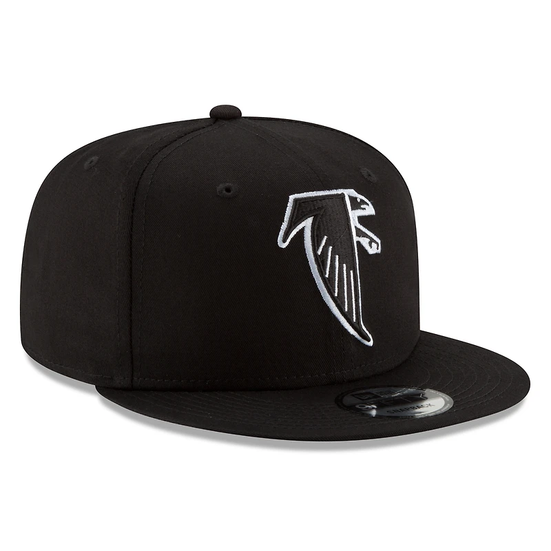 Casquette ajustable Snapback Atlanta Falcons Throwback 9FIFTY New Era pour homme, noire