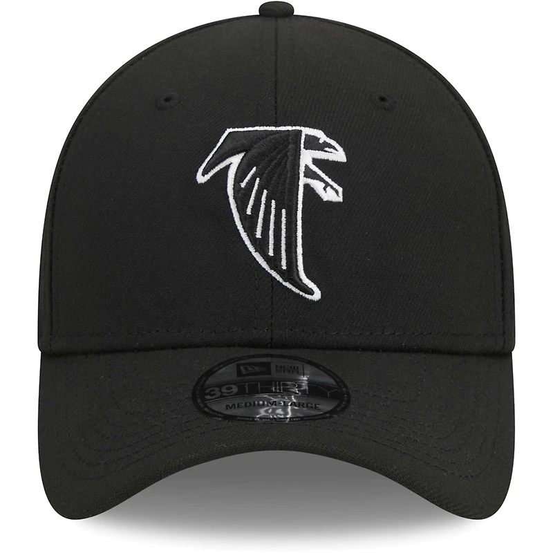 Casquette 39THIRTY Flex New Era Atlanta Falcons Throwback Main pour homme, noire
