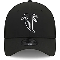 Casquette 39THIRTY Flex New Era Atlanta Falcons Throwback Main pour homme, noire