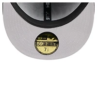 Men's New Era Black Atlanta Falcons Throwback Oversized 59FIFTY Fitted Hat