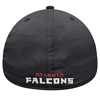 Men's New Era  Black Atlanta Falcons Tonal Camo 39THIRTY Stretch Fit Hat