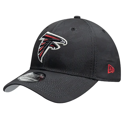Men's New Era  Black Atlanta Falcons Tonal Camo 39THIRTY Stretch Fit Hat