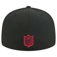 Men's New Era Black Atlanta Falcons Tri-Hit 59FIFTY Fitted Hat
