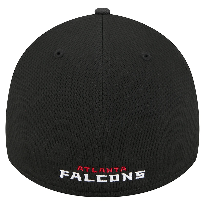 Casquette New Era noire Atlanta Falcons Visor Hit 39THIRTY Flex pour homme