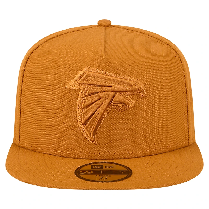 Casquette ajustée A-Frame 59FIFTY marron pour homme des Falcons d'Atlanta de New Era