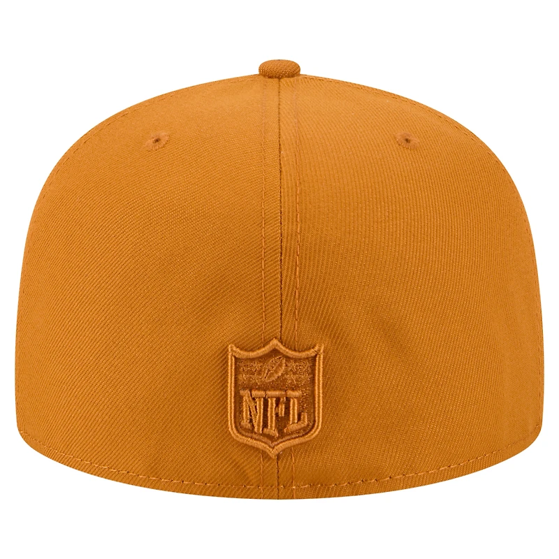Casquette ajustée A-Frame 59FIFTY marron pour homme des Falcons d'Atlanta de New Era