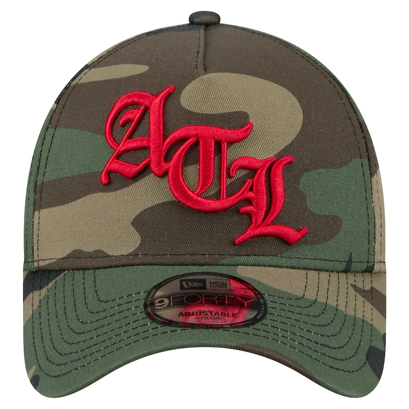 Men's New Era Camo Atlanta Falcons Mystic Camo A-Frame 9FORTY Adjustable Hat