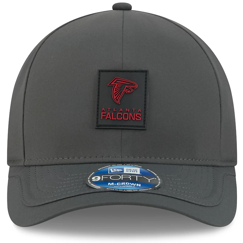 Casquette ajustable 9FORTY M-Crown anthracite Atlanta Falcons 2025 Sideline pour homme New Era