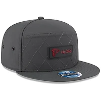 Casquette snapback 9FIFTY à panneau fendu Atlanta Falcons 2025 de New Era pour homme, couleur anthracite