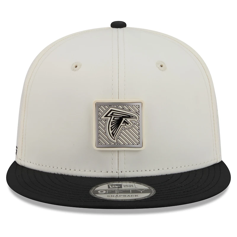 Men's New Era Cream/Black Atlanta Falcons 2026 NFL Training Camp 9FIFTY Snapback Hat